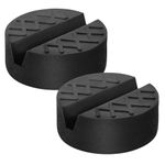 URAQT Car Jack Pad, Universal Floor Jack Rubber Pad, Slotted Trolley Jacking Blocks Adapter, Pinch Weld Side Frame Rail Protector for Trolley Jack, Vehicle Lift and Axle Stand, 65 * 65 * 33MM, 2 Pack