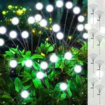 iBaycon 8 Pack Solar Garden Lights, Solar Firefly Lights Outdoor Waterproof, 2 Lighting Modes Solar Swaying Light for Garden Yard Patio Pathway Decorations (White)