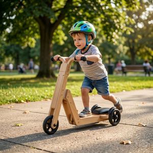 Avenlur Juneberry 2-in-1 Wooden Scooter & Ride-On Toy – Toddler Balance Bike & Scoot Toy for 2yr–5yr | Hape Scoot Bike Style, Best Gift for Boys & Girls Age-Appropriate Toys | Indoor Ride-On