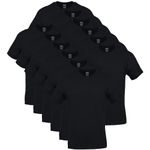 Gildan Men's Crew T-Shirts, Multipack, Style G1100, Black (12-Pack), Medium