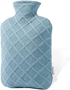 FORICOM Hot Water Bottle, 2L, 6-Hour Heat Retention, PVC Heating Pad, Easy to Use, Hot Bag for Cramps, Joint Pain, Rheumatism, Cooling Relief, Pain Relief for Women (Sky Blue 2L)