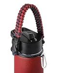 IRON °FLASK Paracord Handle - Fits Wide Mouth Water Bottles - Durable Carrier, Secure Accessories, Survival Strap Cord, Safety Ring, and Carabiner - Seven Core Paracord Bracelet