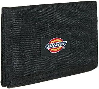 Dickies Men's Nylon Trifold Wallet, Black Fabric, One Size