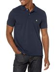 Brooks Brothers Men's Supima Cotton Pique Stretch Short Sleeve Logo Polo Shirt, Blue, Medium