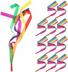 jojofuny 12pcs Rainbow Dance Ribbon