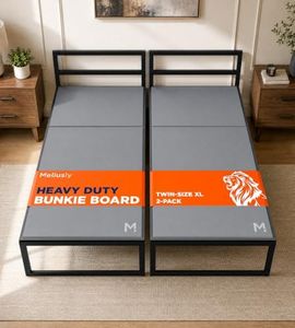 Meliusly Heavy Duty 10mm Bunkie Board Twin XL 2-Pack (38x79'') Patent Pending Low Profile Bed Board Design - Breathable, Noise Minimizing, Moisture Resistant Bunkieboards, Low Profile Bed Support
