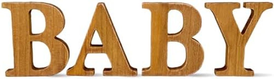 Small Wood Baby Letters for Rustic Baby Shower Decorations Gender Neutral Baby Shower Centerpiece Decor Gender Reveal Party Supplies