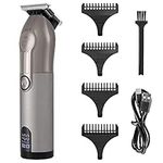 MASOVOTU Beard Trimmer for Men, Professional Cordless Zero Gapped Trimmer, Rechargeable Barber Grooming Set, Men Barber Liner Cordless Hair Clipper, Grey