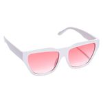 Haute Sauce White Frame Tinted lens Cat eye Sunglasses For Women and Girls | Gradient Lens Cateye Sunglasses | Shades, Goggles, Glares, Glases, Frames, Chasma for Women | accessories for women