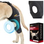 Dollephi Dog Knee Brace for Torn ACL Hind Leg, Support for Patella Dislocation or Osteoarthritis, Cruciate Ligament Injuries, Cut-Out Non-Slip Wrap Promotes Patellar Stability(Left Leg,L)