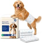 X9 Disposable Male Dog Wraps Breathable Leakproof Belly Bands Super Absorbent Male Dog Diapers for Small Medium Large Dogs to Stop Marking Urinary Incontinence Protection (1, Large)