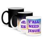 3dRose Mug_213307_3 You Plus Me Equals Awesome Red Letters Background, Ceramic, Black/White