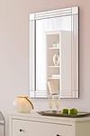 Silver Triple Bevelled Venetian Wall Mirror 3Ft X 2Ft (91cm X 61cm)