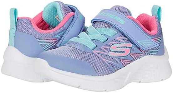 Skechers Kids Kids Girl's Microspec-Bold Delight Sneaker, Lavender, 5 Toddler