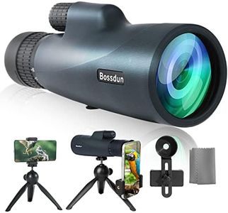 BOSSDUN Monocular Telescope, 30x50 HD High Power Zoom Magnification with Phone Adapter Tripod & Lens Hood, FMC Lens/BAK4 Prism Waterproof Monoculars for Adults for Bird Watching Hiking Stargazing