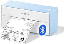 MUNBYN Shipping Label Printer Bluetooth, Postage Thermal Label Printer 4x6 for Business, Compatible with Etsy, Shopify, eBay, Royal Mail, DHL, DPD, Evri, 129B, Blue