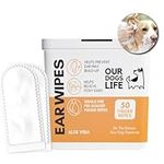 Dog Ear Wipes | Soft, Quick & Easy Ear Wipes For Dogs | Remove Wax, Dirt & Stop Smelly, Itchy Dog Ears | 50 Soothing Aloe Vera Dog Ear Cleaning Finger Wipes!