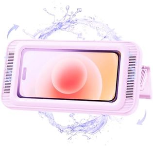 LC-dolida Shower Phone Holder Waterproof 480 Degree Rotation Shower Phone Case Bathroom Wall Mount for iPhone 14 13 12 11 Pro Max XS XR up to 6.8" Cell Phone