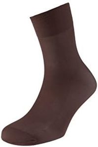 EJECUTIVO - Calcetines Cortos Hombre - Fabricados en Poliamida - Color Marrón - Talla Única - Pack de 9 - Tacto Agradable - Diseño liso - 98% Poliamida, 2% Elastano
