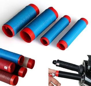 Universal Non-Slip Silicone Handlebar & Brake Lever Grip Covers, Ergonomic Wrap-Around Motorcycle Grips for Dirt Bike, E-Bike, Scooter, Mountain Bike (Blue)