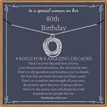 80th Birthday Gifts for Women, 8 Ci