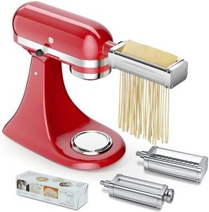 Pasta Maker Attachments Set for all KitchenAid Stand Mixer, including Pasta Sheet Roller, Spaghetti Cutter, Fettuccine Cutter, KSMPRA 3-Piece Set