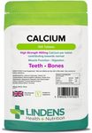 Lindens - Calcium 400mg with Vitamin D3-100 Tablets - UK Made - Contributes to Normal Muscle Function, Bones, Teeth and Digestion - Letterbox Friendly