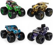 Monster Jam, Official Reveal the Steel 4-Pack of Color-Changing Die-Cast Monster Trucks, 1:64 Scale