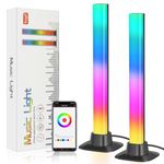 SILAMPDI RGB Light Bar Multiple Lighting Flow Light Bars Disco Lights 16 Million Colors Gaming Light bar App Control Ambiance Gaming Lamp Sync with Music Suitable for Bedroom TV Room Playroom 2 PCS