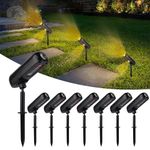 CORESLUX Solar Spot Lights Outdoor Garden 3000K Warm White Light Garden Uplighters Waterproof Solar Spotlights Garden Landscape Lights for Garden Yard Lawn Path (8 Packs)