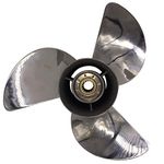 ARKDOZA 13 1/2x15 Polished Stainless Steel Outboard Propeller for Yamaha T50/60/F70/75/80/85/100/115/130hp 15 Spline Tooth 50-130hp RH 13.5X15