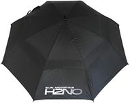 Sun Mountain H2NO Dual Canopy Windproof Large Golf Umbrella - 68” (172cm) Auto-Opening, Fibreglass Frame, UV Protection, 62", Black