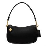 COACH Women's Originals Glovetanned Leather Swinger Crossbody, Black, One Size