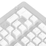 ciciglow Pudding Keycaps, 129 Keys PBT Two Color Keycap Set with Translucent Layer PBT Two Color Injection Molding DIY Keyboard Keycaps for Gaming Mechanical Keyboards(White)