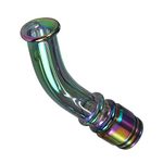 Armerah Pipe Stem XL 810 Drip Tip eCig Mouthpiece Medium Glass/Curved Rainbow Single