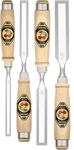 Kirschen 1181000 Firmer Chisel Set with Horn Beam Handle, Beige/Silver, 4-Piece