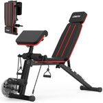 JOROTO Weight Bench Adjustable, Foldable Workout Bench Press, 350KG Load Strength Training Benches for Home Gym Full Body Workout, Roman Chair Dumbbell Bench