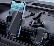 TICILFO Phone Mount for Car Phone Holder [Military-Grade Suction & Stable Clip] Car Phone Holder Mount Windshield Dashboard Air Vent Universal Automobile Mount Fit for All iPhone Android Smartphones