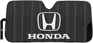 Plasticolor 003939W01 Honda Black Matte Accordion Sunshade White Logo 26.75 inches Tall x 57 inches Wide