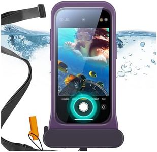 ESR 1 Pack Waterproof Phone Pouch for iPhone 15/14/13, Underwater Touch Sensitivity, IPX8 Floating Waterproof Cellphone Case with Lanyard, Dry Bag for Snorkeling, Purple