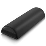 Saloniture Jumbo Half Round Massage Table Bolster Pillow Pad - 26 x 9 x 4.5 Inch - Black