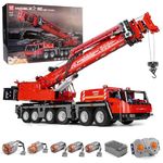 Mould King Technology Mobile Crane Truck Building Kits, 4460 Pieces APP Remote Control Heavy Crane Truck with Motor, Educational Truck Toys Building Set for Kids