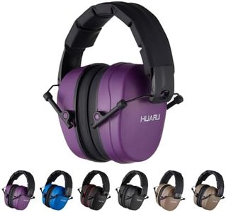 HUARUI Hearing Protection Ear Muffs SNR 29dB Noise Cancelling Headphones for Adults Kids Autism,Safety Earmuffs for Hunting,Shooting, Mowing, Construction(Purple)