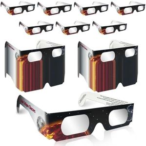 TOILOVO Solar Eclipse Glasses Approved 2024 - CE and ISO Certified Safe Shades for Direct Sun Viewing (50 Pack)