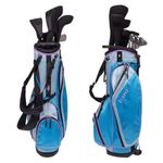 Nancy Lopez Golf - Ashley 18PC Complete Golf Clubs, Stand Bag Package Set - Blue/Lilac - Left Hand