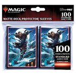 Ultra PRO Magic: The Gathering - Kamigawa Neon Dynasty 100ct Card Sleeves Featuring Kaito Shizuki - Protect Your Cards with ChromaFusion Technology and Always Be Ready for Battle