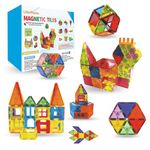 Little Sharks Magnetic Building Tiles for Kids | Educational STEM Toy for 3+ Boys & Girls | 3D Building Blocks for Learning Colors, Shapes & Problem-Solving | Ideal Gift for Children (32 Pcs)