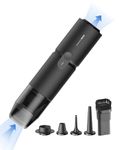 HOTO Compressed Air Duster, Cordless Handheld Vacuum, Rechargeable Air Blower, 15KPa Powerful Suction, Ideal for Car/PC/Keyboard/Home Cleaning