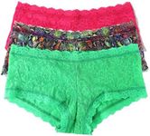 hanky panky - Signature Lace Boyshorts | Lace Lingerie, Cotton Underwear for Women, Everyday Panties | Sizes XS-XL | 3 pack
