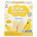 Hot-Kid Baby Mum-Mum Rice Rusks, Banana, Gluten Free, Allergen Free, Non-GMO, Rice Teether Cookie for Teething Infants, 50gms, Pack of 24